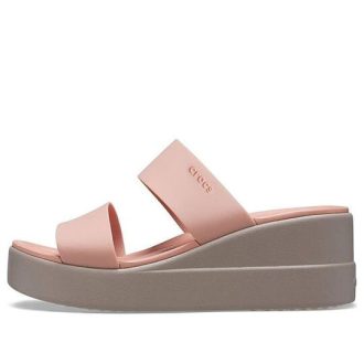 Sandalias ligeras Crocs Brooklyn rosa pálido para mujer 206219-6RL