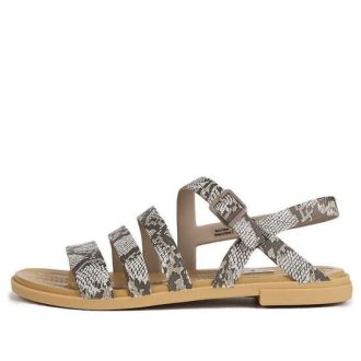 Sandalias minimalistas Crocs Mushroom para mujer, color gris, 206107-15W