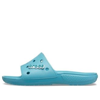 Sandalias planas clásicas Crocs unisex azul vaquero 206121-4ST