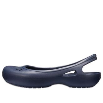 Sandalias planas Crocs Kadee para mujer, color azul oscuro, 205077-410
