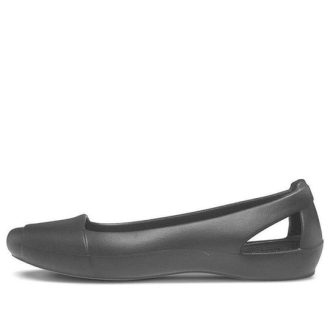 Sandalias planas Crocs Sienna para mujer, color negro, 202811-001