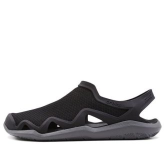 Sandalias planas Crocs Swiftwater Wave «Negro Gris» 205701-0DD