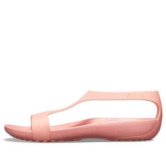 Sandalias planas rosas Crocs (WMNS) 205469-6JC