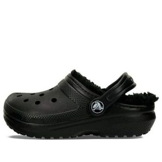 Sandalias tipo zueco con forro Crocs (GS) para exteriores, color negro, 207009-060