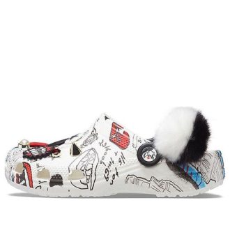 Sandalias unisex blancas con estampado de Crocs Disney x Crocs 207401-100