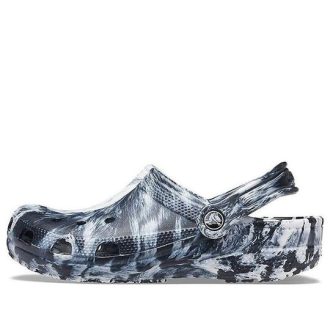 Sandalias unisex Crocs Beach Marble en blanco y negro (206867-103)