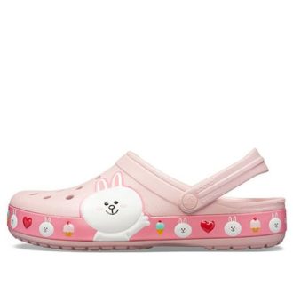 Sandalias unisex Crocs x Line Friends Beach en color rosa 205791-606