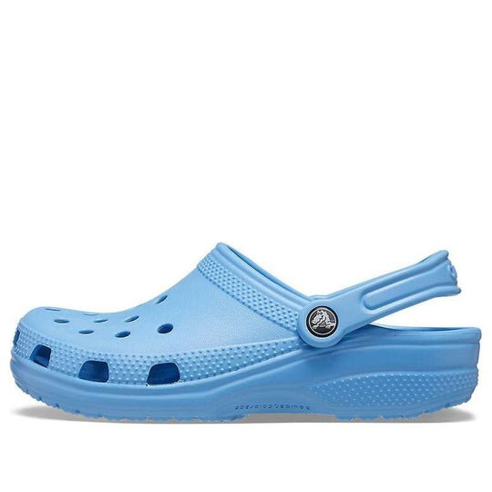 Sandalias unisex de playa tipo zueco Crocs Classic en color azul 10001-4TB