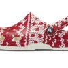Suéter clásico navideño Crocs para mujer, estampado «Rojo y blanco» 209237-90H