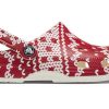 Suéter clásico navideño Crocs para mujer, estampado «Rojo y blanco» 209237-90H