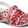 Suéter clásico navideño Crocs para mujer, estampado «Rojo y blanco» 209237-90H