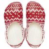Suéter clásico navideño Crocs para mujer, estampado «Rojo y blanco» 209237-90H