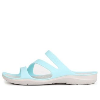 Zapatillas deportivas Crocs Swiftwater para mujer, color azul y blanco, 203998-4CV