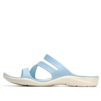 Zapatillas deportivas Crocs (WMNS) de tacón plano, color azul, 203998-4JQ