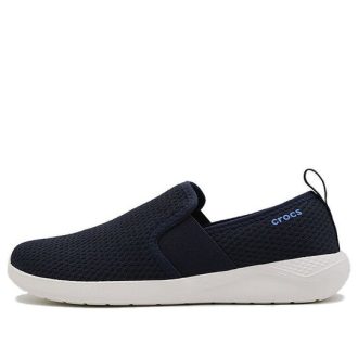 Zapatos deportivos casuales Crocs «Azul oscuro y blanco» 205679-462