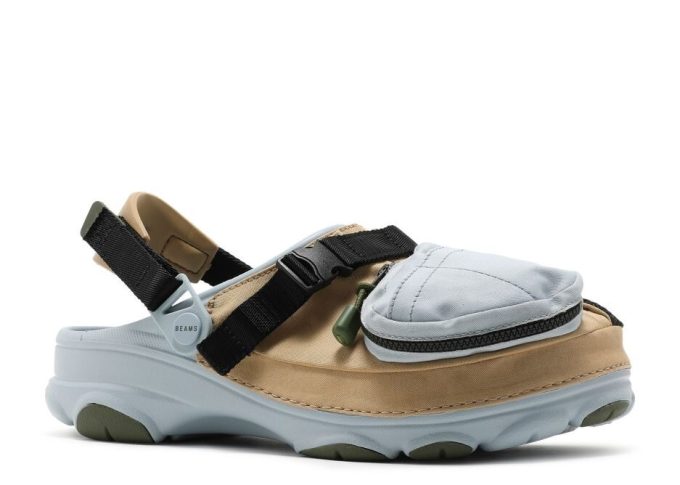 Zueco BEAMS x Classic All Terrain para exteriores en gris caqui