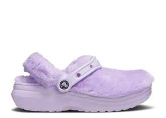 Zueco clásico con forro para mujer «Fur Sure – Lavanda»