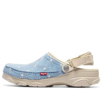 Zueco todoterreno clásico Sashiko de Crocs x Levi’s «Azul hueso» 208917-2Y2