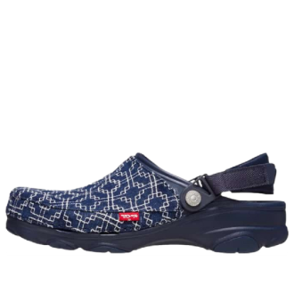 Zueco todoterreno clásico Sashiko de Crocs x Levi’s, lavado oscuro, 208917-410