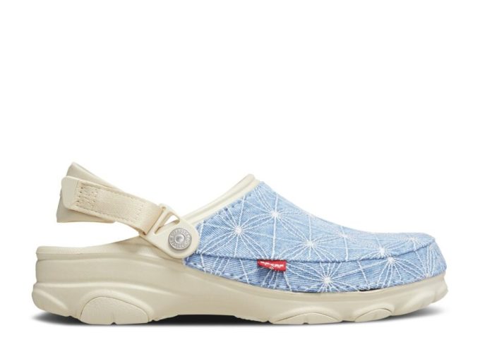Zueco todoterreno Levi’s x Classic «Sashiko – Azul Hueso»