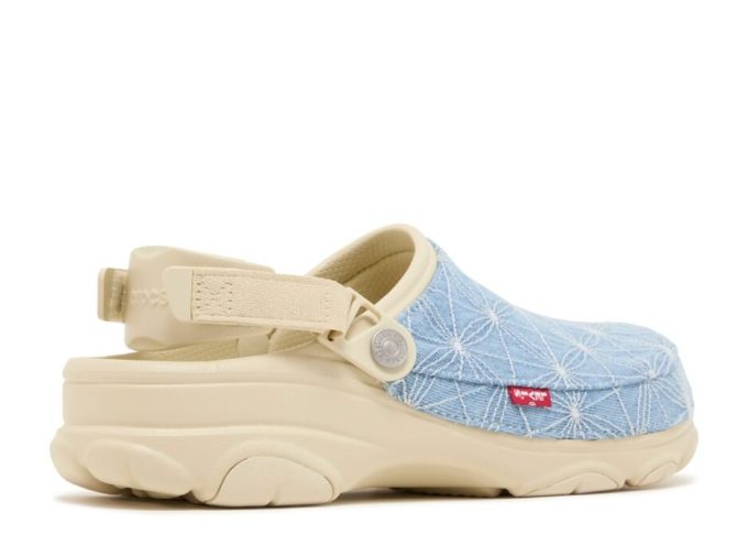 Zueco todoterreno Levi’s x Classic «Sashiko – Azul Hueso»