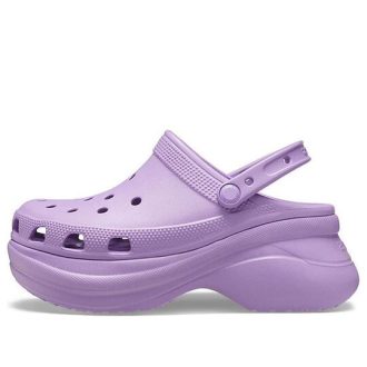 Zuecos clásicos Crocs para mujer, estilo retro, para exteriores, suela gruesa, color morado, 206302-5PR