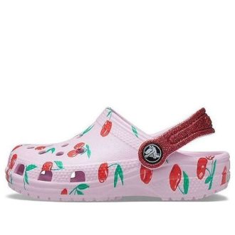 Zuecos clásicos Crocs (PS) con estampado de frutas, sandalias deportivas elegantes en rosa 207150-6GD
