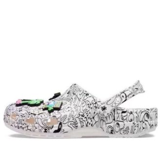 Zuecos clásicos Crocs x Steven Harrington «Quickstrike – Blanco y negro» 208145-103