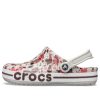 Zuecos clásicos estampados Crocs Bayaband «Blanco, marrón y rojo» 205840-1CD