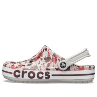 Zuecos clásicos estampados Crocs Bayaband «Blanco, marrón y rojo» 205840-1CD