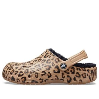 Zuecos con forro y estampado de leopardo Crocs Baya 205975-98R