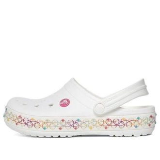Zuecos Crocband Stretch con collar Crocs (GS) «Blanco Multi» 208269-94S