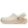 Zuecos Crocs Baya con forro de felpa, color blanco, 206633-11S