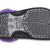 Zuecos Crocs Baya con forro de felpa y correa «Negro Morado» 20663309V