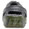 Zuecos Crocs Baya con forro polar estampado, unisex, con estampado de camuflaje, 205975-97G