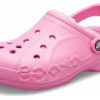 Zuecos Crocs Baya con forro rosa 205969-6M3