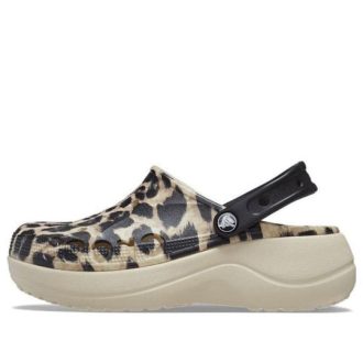 Zuecos Crocs Baya con plataforma y estampado animal «Leopardo» 208712