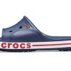 Zuecos Crocs Bayaband Azul Blanco Rojo Unisex 205392-4CC