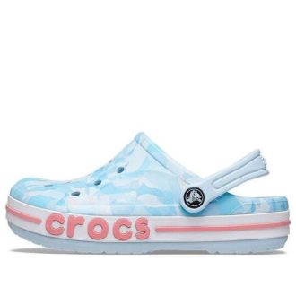 Zuecos Crocs Bayaband Bubble Camo de Crocs (TD) «Mineral Blue Pink» 207807-4JQ