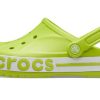 Zuecos Crocs Bayaband para exteriores, sandalias verdes para deportes de playa 205089-3T1