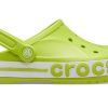 Zuecos Crocs Bayaband para exteriores, sandalias verdes para deportes de playa 205089-3T1