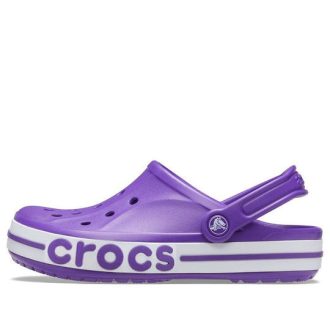 Zuecos Crocs Bayaband resistentes al desgaste, cómodos, para playa, unisex, morados, 205089-520