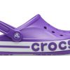 Zuecos Crocs Bayaband resistentes al desgaste, cómodos, para playa, unisex, morados, 205089-520