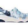 Zuecos Crocs Classic All-Terrain Mossy Oak para mujer, color azul y blanco, 207975