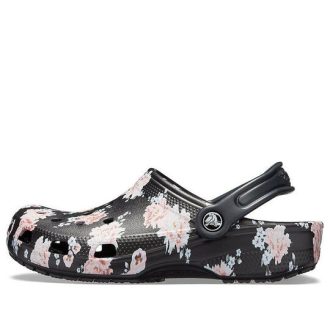 Zuecos Crocs Classic con estampado «Negro Rosa» 205838-97J