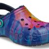 Zuecos Crocs Classic con estampado tie-dye, azul oscuro, unisex, 207329-95T