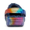 Zuecos Crocs Classic con estampado tie-dye, azul oscuro, unisex, 207329-95T