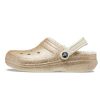 Zuecos Crocs Classic con forro brillante «Gold White» 205842-93S