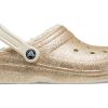 Zuecos Crocs Classic con forro brillante «Gold White» 205842-93S
