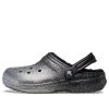 Zuecos Crocs Classic con forro brillante «Negro Plata» 205842-067